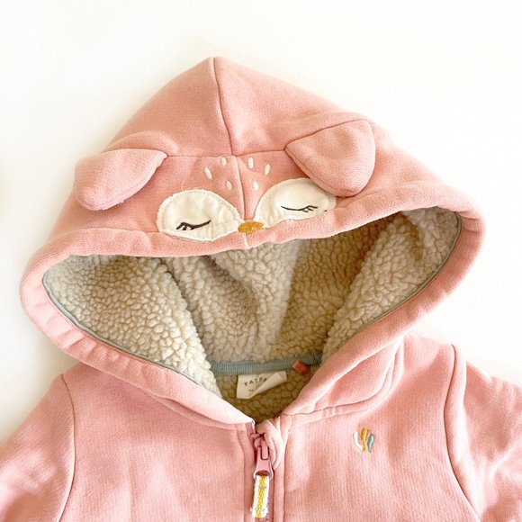 Fat Face Pink Winter Sweat Suit with "Fox" accents - Picture 2 of 3